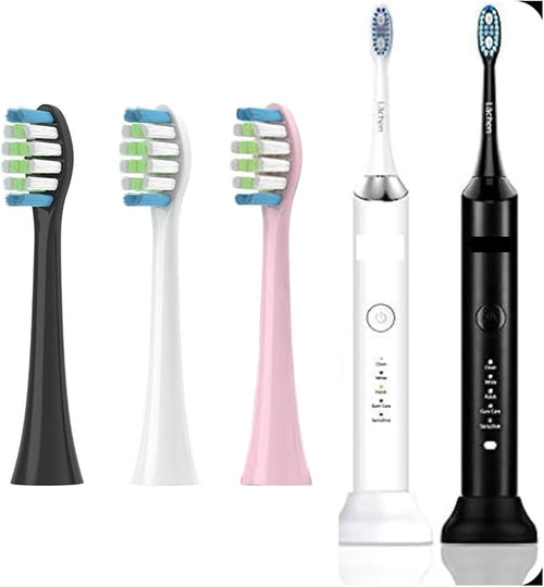 16pcs Replacement Toothbrush HeadsCompatible for Lachen RM T5/T8B/ST031 Electric Accessories Nozzles Bristles(16PCS Black)