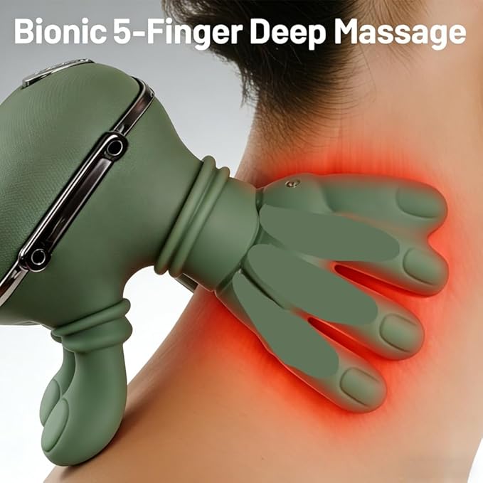 Shoulder Massager for Pain Relief 4D Wireless Deep Tissue Massager with Shiatsu and Heat Therapy Cordless Heated Hand Compression for Neck and Back Muscles