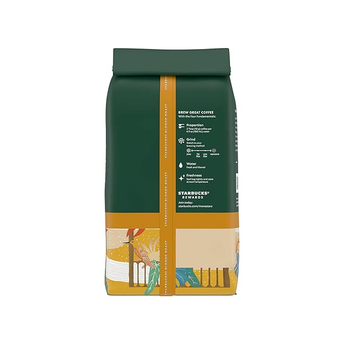 Starbucks Whole Coffee Beans Starbucks Blonde Roast Hot or Iced Coffee Veranda Blend Six 12 oz Bags