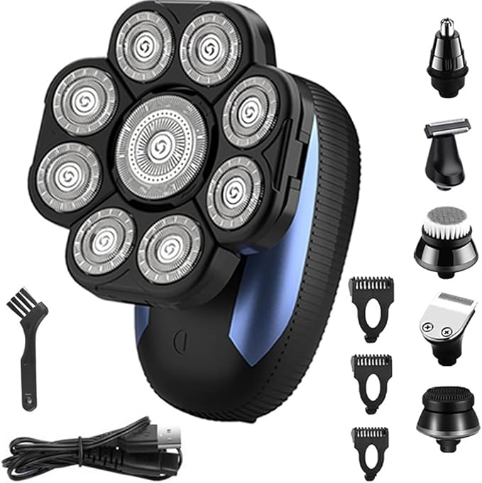Head Shaver for Men Rechargeable All in One Hair Trimmer for Men Grooming Kit Electric Beard Trimmer Facial Body Eyebrow Nose Ear Trimmer