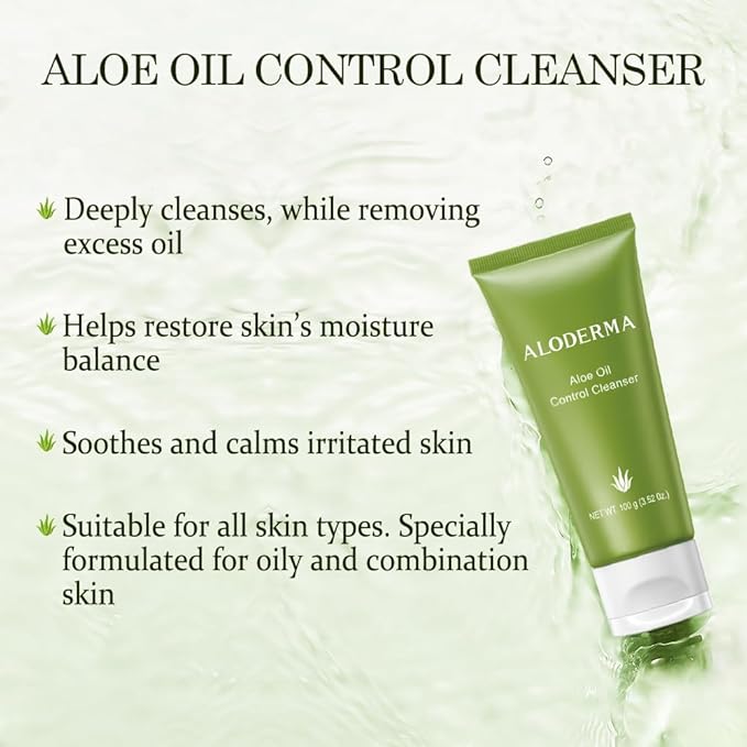Aloderma Aloe Shower Set - Nourishing Body Wash Oil Controlling Shampoo Oil Controlling Facial Cleanser