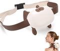Neck Massager with HeatCordless Electric Shiatsu Neck and Back Massager 3 Speeds 2 Heat SettingsPortable Heated Neck Massager4D Kneading Neck and for Muscle Relax (White + Khaki)