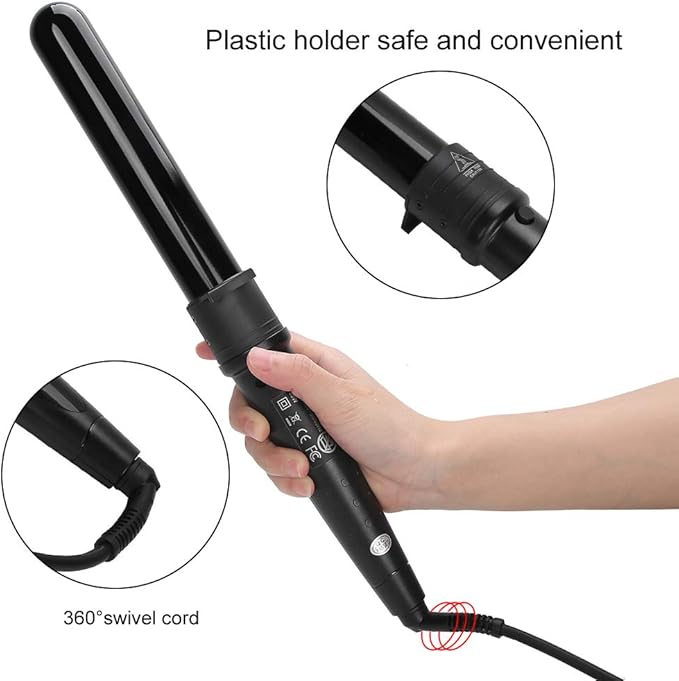 Curling Iron Hair Curler 5-in-1 Hair Curling Iron Wand Set Wavy Hair Curling Styling Tool 5 Interchangeable Ceramic Barrels Hair Roller Hair Curling Iron (US Plug)