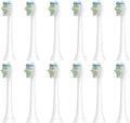 HX6064 Electric Toothbrush Heads Compatible for H-X6950/H-X6780/H-X6930/H-X3110/H-X9350 Bristle Replacement Brush White(12pcs)