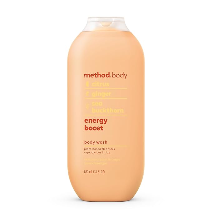 Method Body Wash Wind Down Paraben and Phthalate Free 28 FL Oz (Pack of 1) &amp Body Wash Energy Boost Paraben and Phthalate Free 18 oz (Pack of 1)
