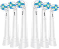 6 Pack Replacement Heads with Medium Soft Bristles Compatible with Oral b IO 2/3/4/5/6/7/8/9/10 Series Electric Toothbrush IO Brush Heads Compatible with Oral b (White)
