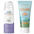 Day-to-Night Care Bundle for Kids: Vigority Tallow Sunscreen &amp Magnesium Sleep Lotion – Sun Protection and Nighttime Relaxation for Babies Toddlers and Kids