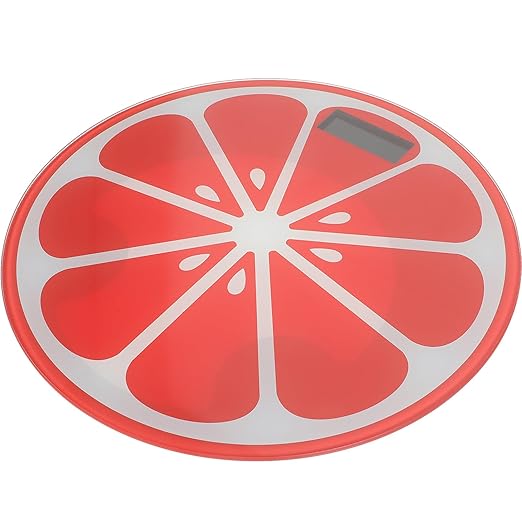 VICASKY Digital Watermelon Body Weight Scale Small Round Bathroom Scales for Home Use Portable Human Weight Managing Without Battery