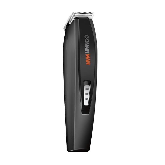 ConairMAN All-in-One Beard Trimmer for Men Includes Nose and Ear Hair Trimmer with 5-Position Comb Attachment 4 piece Men's Grooming Kit Battery Operated