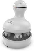 COMFIER Electric Scalp Head Massager with 4 Soft Silicone Massage Heads Portable Hair Massager for Hair Growth Relieve Stress Head Scratcher for Deep Relaxation Dog Cat Massager Gray