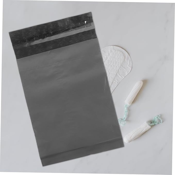200pcs Self-Sealing Bags for Women Odor-Resistant Disposal Pouches Grey Menstrual Waste Bags for Period Pads and Pantyliners