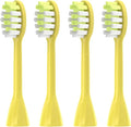4Pack Replacement Toothbrush HeadsCompatible for Ph One Soni Care Electric Toothbrush Head HY1100 HY1200 BH1022(Yellow)