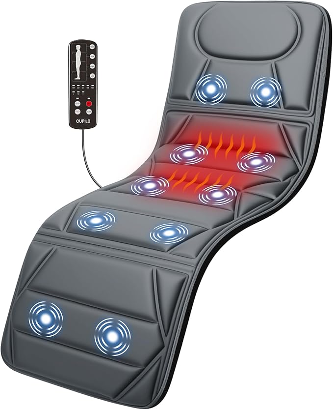 Full Body Massage Mat Massage Pad with 10 Vibrating Motors for Pain Relief Back Massager with Heat Full Body Massage for Back LumbarLeg Gifts for Men Women Long 67