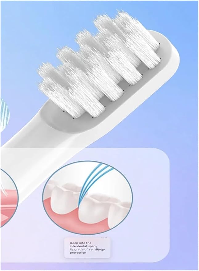 10pcs Replacement Toothbrush Heads Compatible for SOOCAS EX3 SO White MIJIA T100 Heads Bristles
