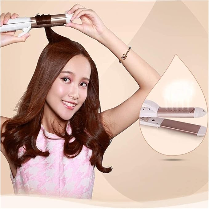 Hair Straightener Brush – Hair Straightening Iron with Built-in Comb 20s Fast Heating Anti-Scald Perfect for Professional Salon at Home