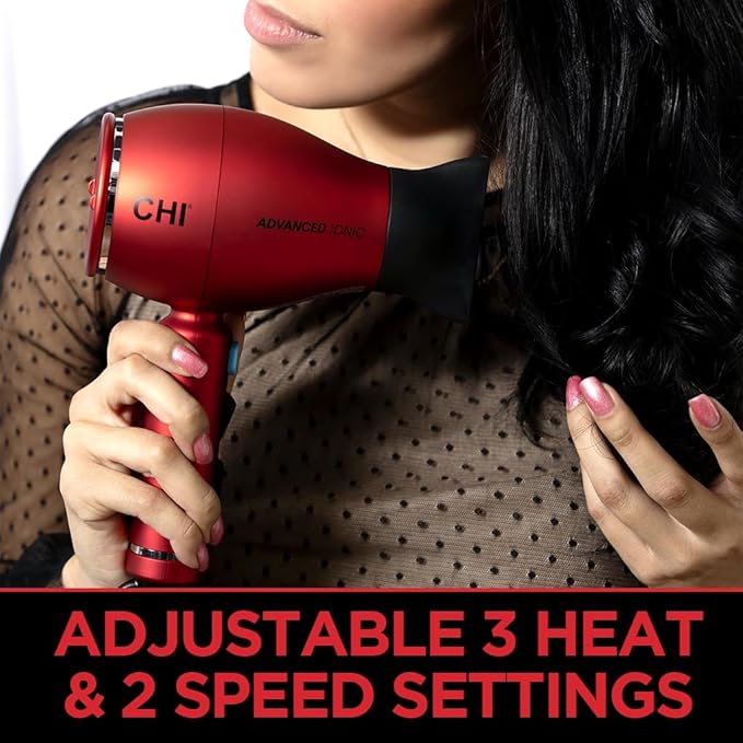 CHI 1875 Hair Dryer &amp CHI 1 Ceramic Curling Iron Bundle - Compact 1875W Dryer Reduces Frizz &amp Increases Shine + Curler for Smooth Shiny Curls