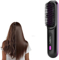GO Brush Upgraded Version Portable Travel Straightener with LCD Temperature Display Portable Hair Straightener Fast-Heating Cordless mini Hair Comb(Black)