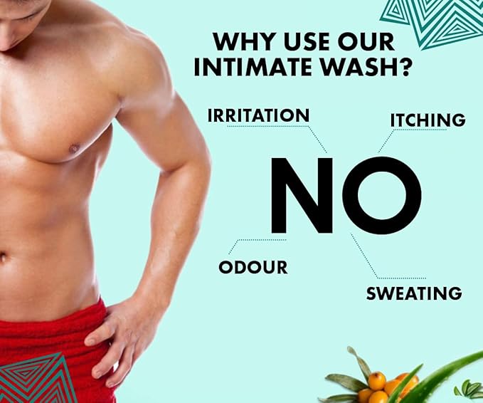 urbangabru Intimate Wash for Men | Hygiene of Private Parts with Tea Tree Oil AloeVera &amp Sea Buckthorn Oil (3.38 Fl Oz)