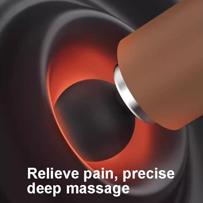 Portable Plastic Massage Gun with 99 Speeds and 8 Massages Heads Whole Body Percussion Electric Muscle Massager for Pain Relief Powerful(Black)