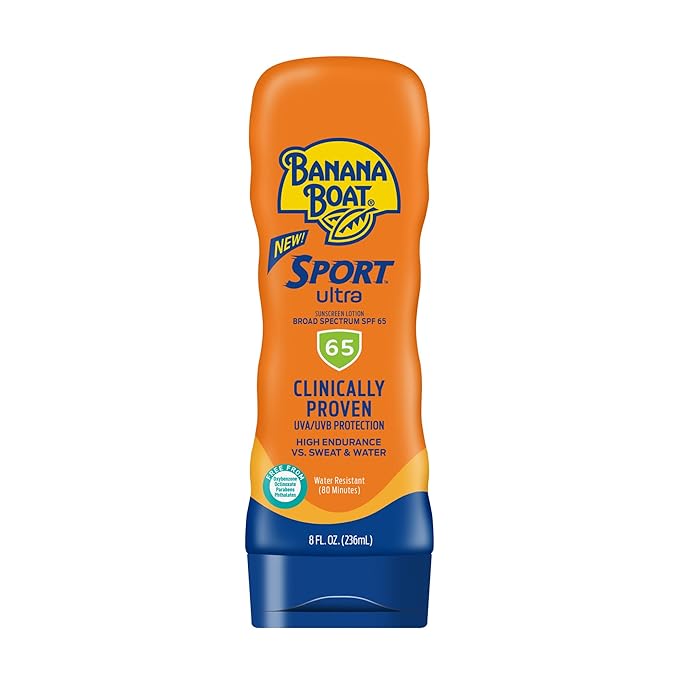 Banana Boat Sport Ultra SPF 50 Sunscreen Spray Twin Pack and SPF 65 Sunscreen Lotion