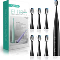 VOYOR-HEALTH Sonic Electric Toothbrush for AdultsTooth Brushes with 6 Brush Heads70-Day Battery LifeIPX7 Waterproof Rechargeable Travel Toothbrushes with 3 Modes for Family Use ET110(Black)
