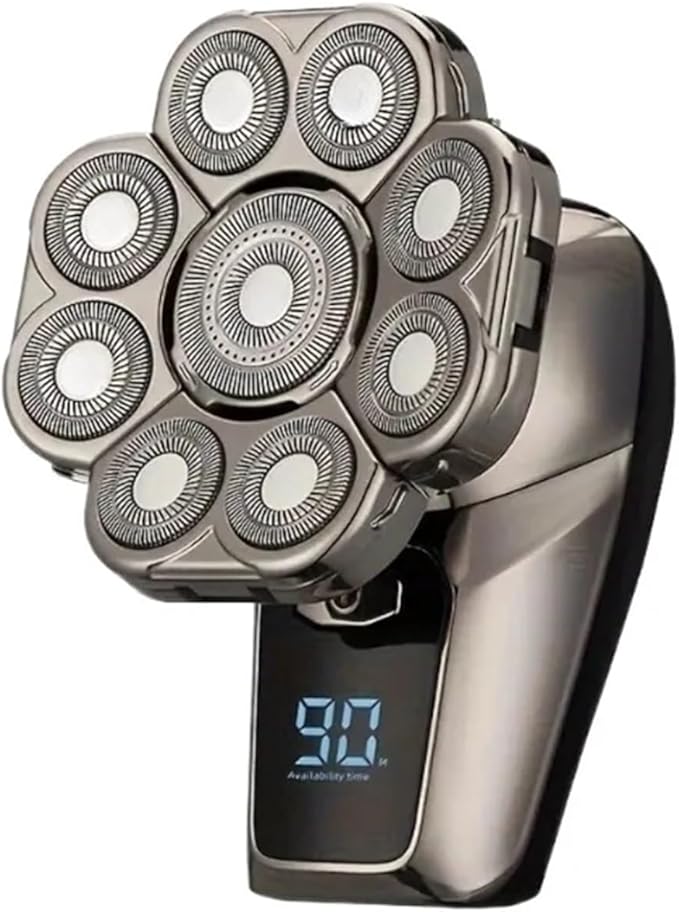 Mens Electric Head Hair Shaver Cordless Rechargeable Rotary Shaver For Bald Head &amp Skull Wet/Dry Waterproof Head Razor For Hair Cutting Ultimate Grooming Tool