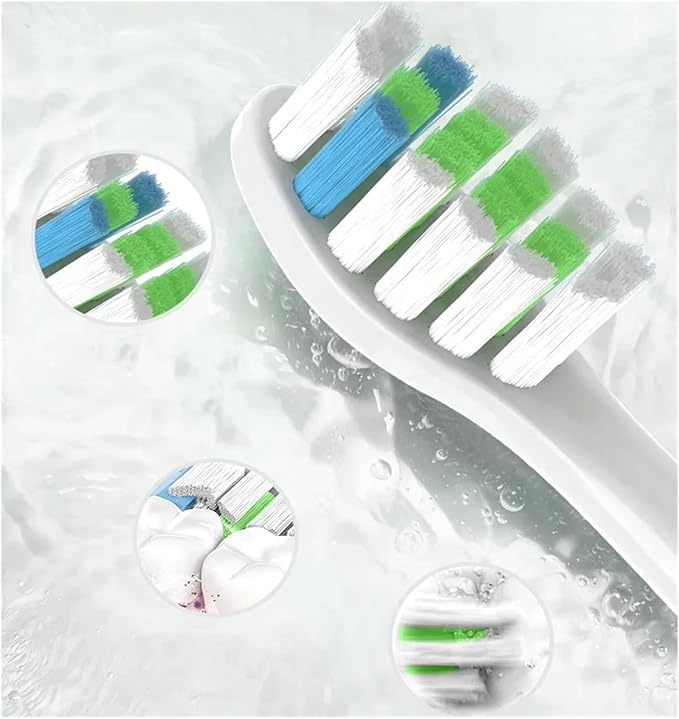 Compatible for Imay P7/P8/P9/P10/P11/P15/P20/P30/K10 Electric Toothbrush Head Bristle Replacement Brush Heads Nozzles(4PCS White)