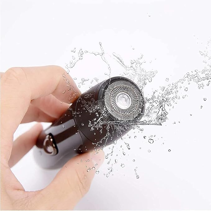 Nose and Ear Hair Trimmer Electric Dual-Edge Stainless Steel Blades Mute Motor Facial Hair Trimmer USB Rechargeable Easy to Clean(Black)