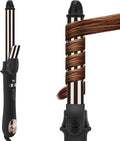 Prizm Rotating Curling Iron 1inch/25mm Automatic Hair Curler for Long Hair Self Spinning Barrel 250-450°F with LCD Display Auto-Shut Off &amp Dual Voltage Black