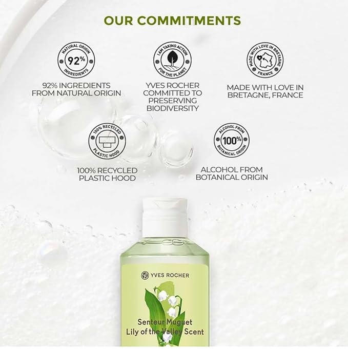 Yves Rocher Green Tea Perfumed Shower Gel Set of 3 Nourishing &amp Moisturizing Body Wash Gentle Cleansing with Organic Cornflower Water 200 ml/6.7 fl.oz