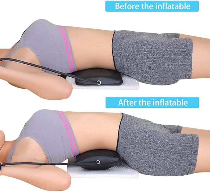 ELQ Manual Inflatable Spine Pain Relief Back Wrist Massage Cushion Lumbar Traction Stretching Device Waist Spine Relax