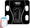Smart Scale for Body Weight Digital Bathroom Scale with BMI Muscle Mass Bluetooth Body Fat Scale Body Composition Analyzer with Smart APP Sync Weight Scale 400 lbs - Black