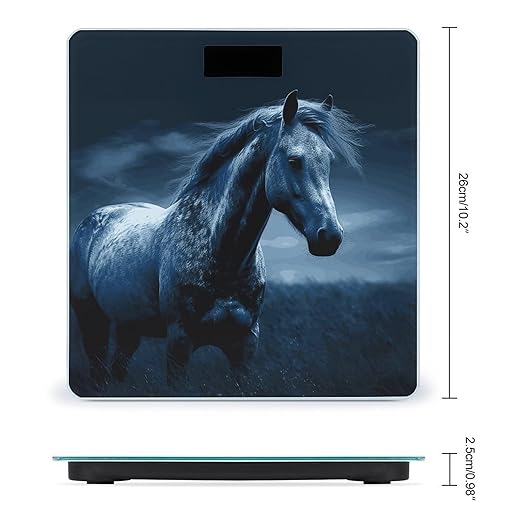 Blue Horse Scale for Body Weight Digital Bathroom Scale Precision Smart Weighing Scales with Clear LED Display Accurate High Precision Scales Weighing Machine
