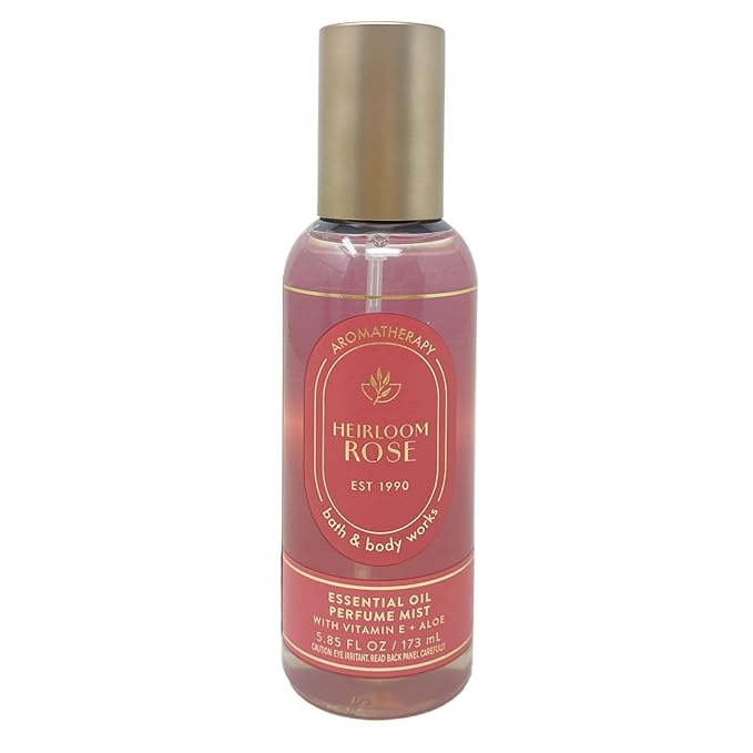 Bath &amp Body Works Aromatherapy Heirloom Rose - Body Wash + Foam Bath - Mosturizing Body Lotion and Essential Oil Perfume Mist - with a Creamy Rose Bar Soap