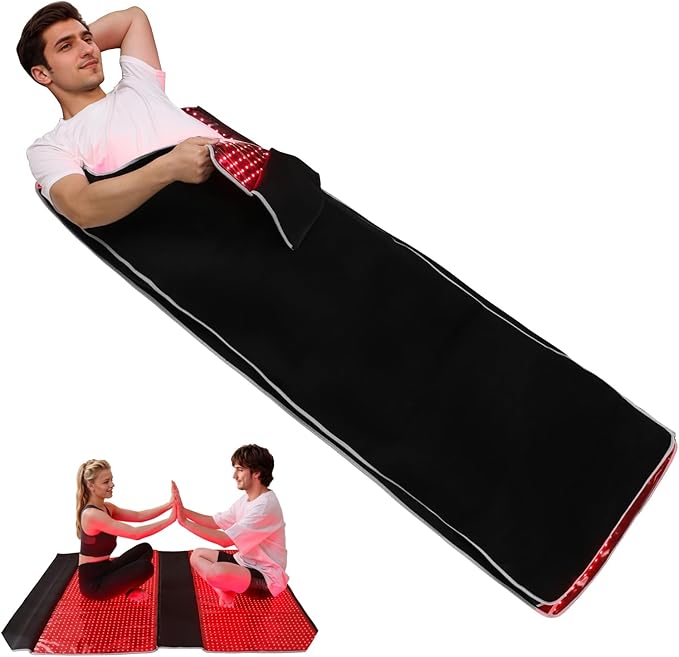 Red Light Therapy for Body 3300 LEDsRed Light Therapy Blanket Infrared Light Therapy Mat for Pain Relief Energy Sleep Recovery at Home