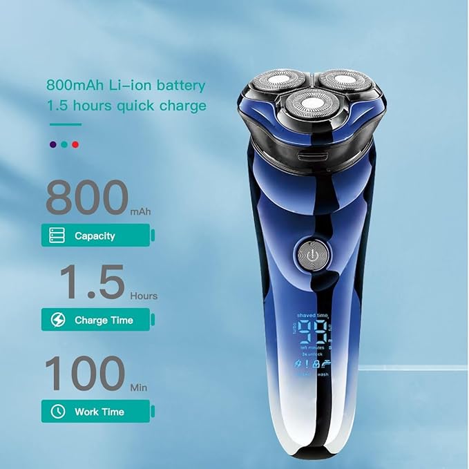 Head Shavers for Bald Men Shaver Electric Razor Beard Trimmer Beard Cutting Machine Beard Shaver Waterproof Rechargeable Electric Shaver for Men