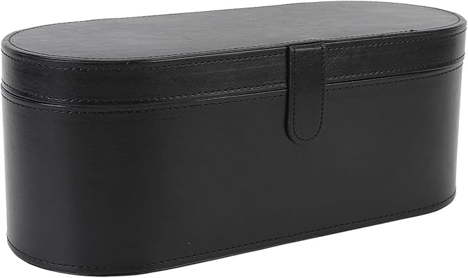 Hair Styling Tool Storage Bag Impact Proof PU Leather Portable Hair Dryer Carrying for Home Travel - Stylish Hair Tools Organizer (Style 1)