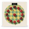 Cherry Fruit Checkered Print Weight Scale Large Digital Bathroom Scales with Bright LED Display Non Slip Digital Scale and Step On Fashion Weighing Machine for Body