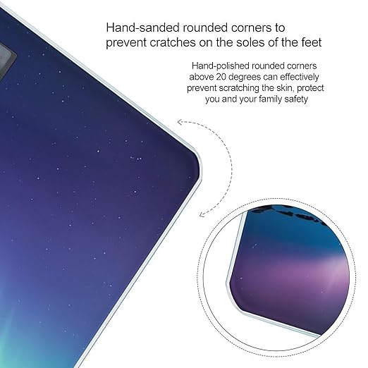 Northern Lights Smart Scale for Body Weight Accurate Bathroom Scale with LED Display Digital Weight Scales Weighing Machine High Precision Scales for Bath Home