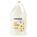Everyone 3-in-1 Soap Body Wash Bubble Bath Shampoo 1 Gallon Coconut and Lemon made with Essential Oils for Men and Women