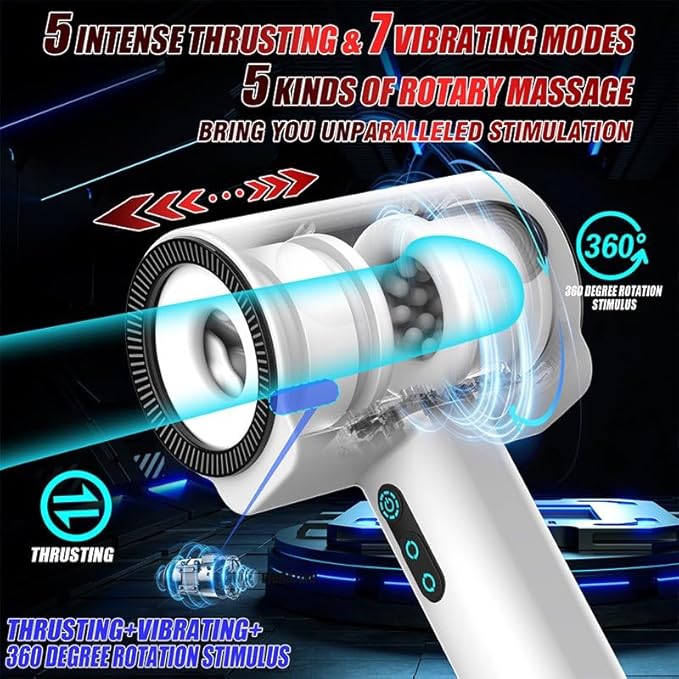 Portable Tool Hair Dryer Shaped Men's Fitness Equipment Smart Rotation Multi-Frequency