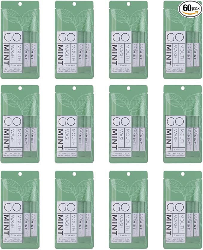 Exershield to GO mouthwash no Alcohol Formula (Mint 60 Individual Packets)