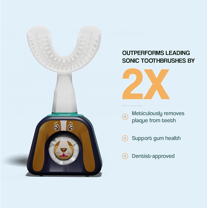 Y-Brush NylonStart Kids 2024 - Electric Toothbrush for Kids 4-12 yo - Y-Shaped Brush - Innovation Awards at CES 3 Months Battery Life - NylonStart Kid - Clinically Proven
