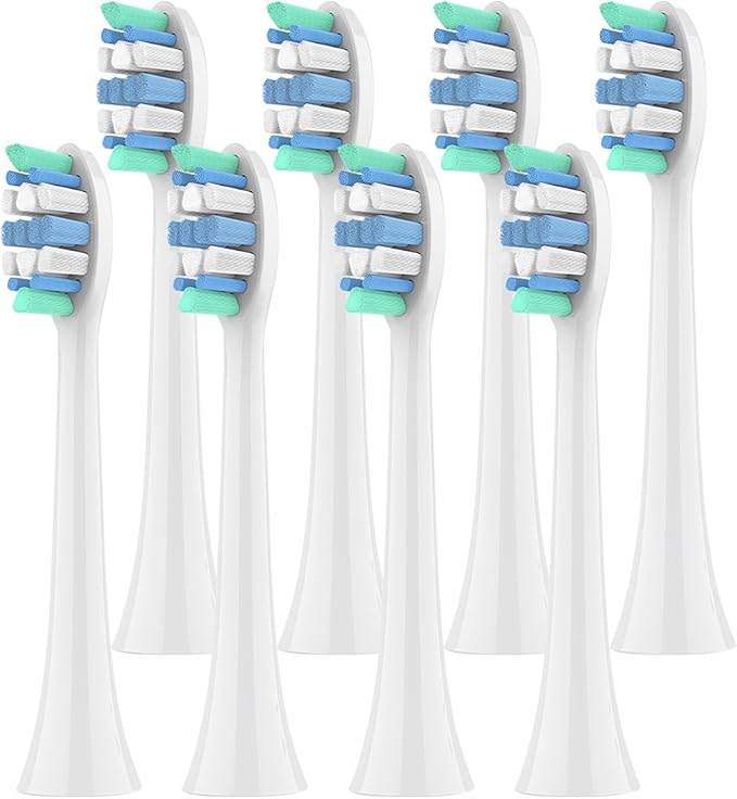 8pcs Replacement Toothbrush Heads Compatible with Brush Head 4100 6500 6100 7500 5300 1100