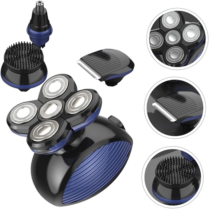 Mini Cordless Hair Clippers Grooming Kit for Men Rechargeable Trimmer with Floating Blades for Smooth Shaving Portable USB Charging Lightweight Design Blue