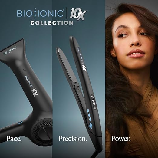 Bio Ionic 10X Ultralight Speed Hair Dryer Blow Dryer with Adjustable Heat &amp Speed Memory Function Professional Hair Styling Tool for Fast Frizz-Free Hairstyles