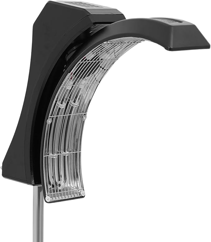 Professional Standing Hair Dryer 850W Vertical Hair Color Processor Floorstanding Head 360° Rotation Multifunctional Hair Dryer for Homes Beauty Hair Salons with 4 Wheels (Black)