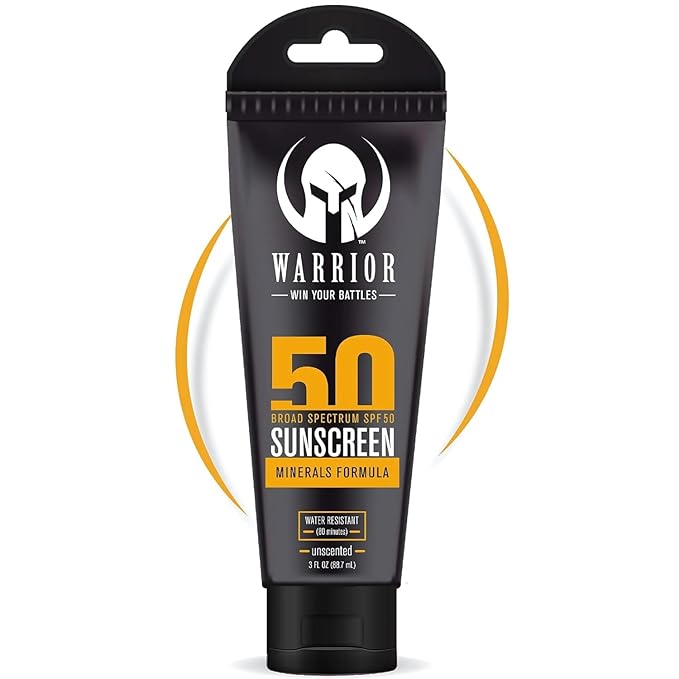 WARRIOR - WIN YOUR BATTLES - SPF 50 Sunscreen Lotion - 80 Minutes Water Resistant | SPF 50 Continuous Spray - Broad Spectrum Protection for UVA/UVB - Quick Dry Effective Formula | 3 Oz &amp 6 Oz