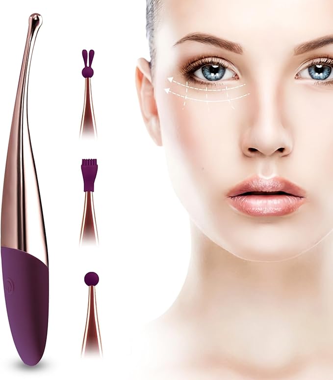 CHARMING Personal Wand Massager with Waterproof Vibration for Full Body Massage Use Promotes Essence Absorption Relieves Fatigue -Purple