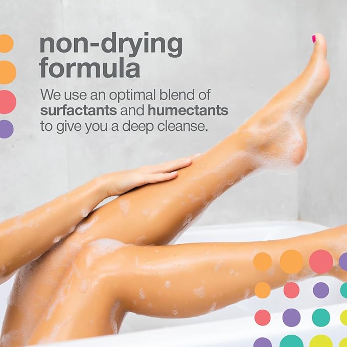 TOUCH Keratosis Pilaris Exfoliating Body Wash Cleanser - KP Body Wash with 15% Glycolic Acid Aloe Vera &amp Hyaluronic Acid - 8 Ounce